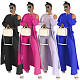 Solid Color Vest Long-sleeved Jacket Elastic Waist Wide-leg Trousers Three-piece Set GZDM-2421