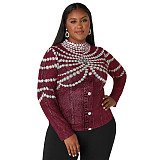 New Plus-size Digital Print Casual Top NNWY-8841