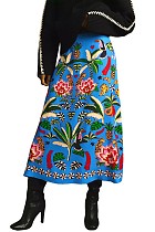 2025 Retro Tropical Plant Print Skirt For Women SHD-9705
