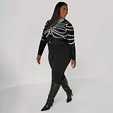 New Plus-size Digital Print Casual Top NNWY-8841