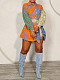 Casual Color-blocked Plaid Commuter Shirt Dress YH-5340