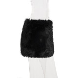 Leopard Print Fur Winter Slim Mini Skirt 2025 MRA-39827