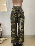 Cargo Pants Streetwear Camouflage Straight-leg Jeans LSD-25251