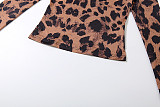 Digital Printed Long-Sleeved Fitted Top and Slim Fit Pants Set ZJQD-84398