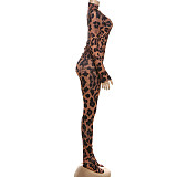 Digital Printed Long-Sleeved Fitted Top and Slim Fit Pants Set ZJQD-84398