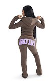 Fashionable Embroidered Autumn/Winter Thickened Sweatshirt Casual Set MJL-0015