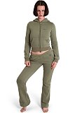 Fashionable Embroidered Autumn/Winter Thickened Sweatshirt Casual Set MJL-0015
