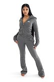 Fashionable Embroidered Autumn/Winter Thickened Sweatshirt Casual Set MJL-0015