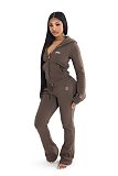Fashionable Embroidered Autumn/Winter Thickened Sweatshirt Casual Set MJL-0015
