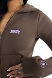 Fashionable Embroidered Autumn/Winter Thickened Sweatshirt Casual Set MJL-0015