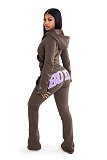 Fashionable Embroidered Autumn/Winter Thickened Sweatshirt Casual Set MJL-0015