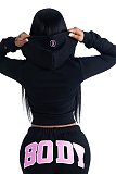 Fashionable Embroidered Autumn/Winter Thickened Sweatshirt Casual Set MJL-0015