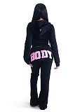 Fashionable Embroidered Autumn/Winter Thickened Sweatshirt Casual Set MJL-0015