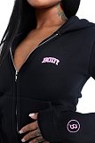 Fashionable Embroidered Autumn/Winter Thickened Sweatshirt Casual Set MJL-0015