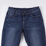 Retro-style Versatile Stretch Low-rise Slim-fit Flared Jeans MRA-39871