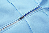 Casual Hooded Long-sleeved Zip-up Jacket and Loose-fitting Trousers Set SXE-55269