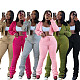 Hooded Zipper Cardigan Waisted Velvet Sweatshirt Lace-up Sports Suit PMR-809
