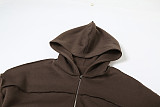Casual Hooded Long-sleeved Zip-up Jacket and Loose-fitting Trousers Set SXE-55269