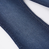 Retro-style Versatile Stretch Low-rise Slim-fit Flared Jeans MRA-39871