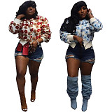 Double-layered Threaded Woolen Coat Flower Carved Patterns Cardigans XMOJ-8632