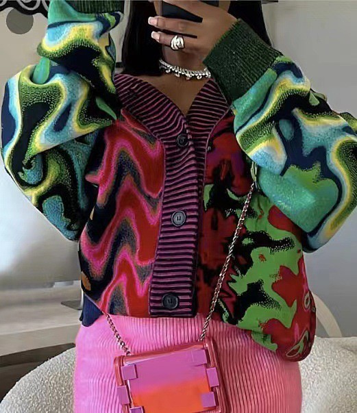 Green Fashion Loose Fur Cardigans Coat FC-1250