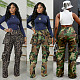 Multi-pocket Camouflage Work Pants For Women Straight-leg Loose Casual Pants SH-391446