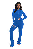 Fashionable Casual Solid Solor Hooded Cardigan Two-piece Set YD-8838