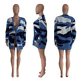 Camouflage Knit Long Sleeve Cardigan Jacket TR-1187