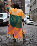 Casual Color-blocked Fringed Knitted Long Coat TR-1291