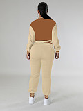 Stylish Baseball Jacket With Single-breasted Button Closure Two-piece Set