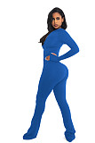 Fashionable Casual Solid Solor Hooded Cardigan Two-piece Set YD-8838