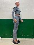 High Waisted Elastic Slimming Hip-lifting Trendy Women Long Pants Set TR-1343