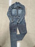 High Waisted Elastic Slimming Hip-lifting Trendy Women Long Pants Set TR-1343