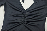 Sexy V-neck Backless Long-sleeved Bodycon Dress JY-303605