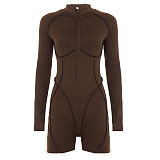 Sexy and Functional Reverse-segmented Slim-fit Sports Jumpsuit MRA-45498
