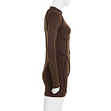 Sexy and Functional Reverse-segmented Slim-fit Sports Jumpsuit MRA-45498