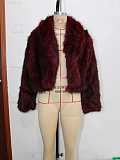 Autumn Winter New Lapel Long Sleeves Artificial Fur Short Coat SH-391303