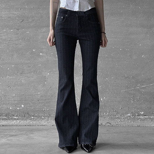 2025 Fashion Striped Skinny Flare Jeans MRA-34809
