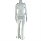Sexy Cutout Crop Top and Pants Street Style Set JY-91951