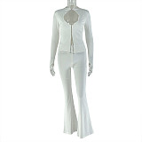 Sexy Cutout Crop Top and Pants Street Style Set JY-91951
