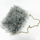 Stylish Retro Clutch Bag With Fluffy Large Capacity and Fur Trim HES-8087