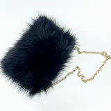 Stylish Retro Clutch Bag With Fluffy Large Capacity and Fur Trim HES-8087