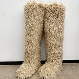 Ultra-high Sheep Fur Snow Boots High Thigh Boots RS-20251117