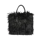 Niche Minimalist Versatile Faux fFur Soft Plush Tote/Shoulder Bag HES-3061