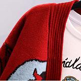Cartoon Sweater Jacket Women Autumn Winter 2025 Outerwear Thick Knitted Cardigan RS-9901
