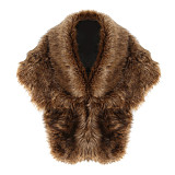 Women Artificial Fur Shawl Rabbit Fur Cape With Collar 2025 ZNFR-88044