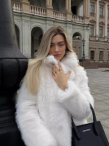 Friendly Faux Fur Short Coat Winter 2025 Hot Girl Style ZNFR-9875