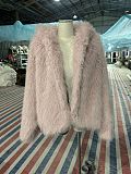 Winter Street Faux Fox Fur Cape Hooded Jacket Furry Shawl Shoulder Sleeves ZNFR-202305