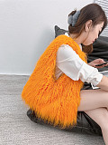 New Large-capacity Faux Fur Tote Bag With Tan Wool Plush Texture HES-3000