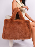 New Long Shoulder Strap Large Capacity Fur Tote Bag HES-257796